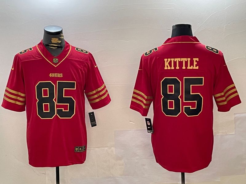 Men San Francisco 49ers #85 Kittle Red Gold 2024 Nike Limited NFL Jersey style 1230